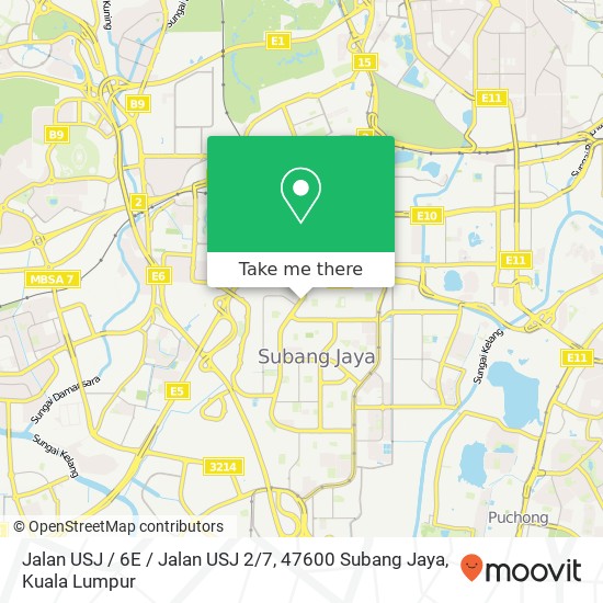 Jalan USJ / 6E / Jalan USJ 2 / 7, 47600 Subang Jaya map