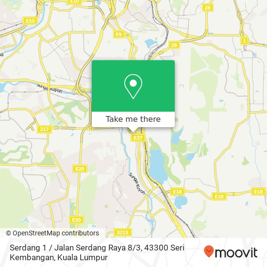 Peta Serdang 1 / Jalan Serdang Raya 8 / 3, 43300 Seri Kembangan