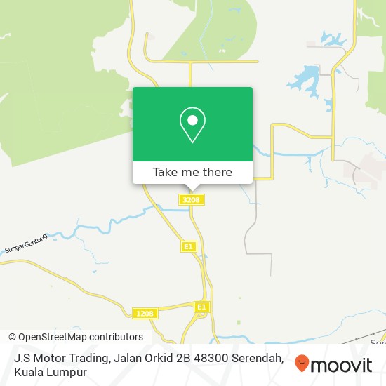 Peta J.S Motor Trading, Jalan Orkid 2B 48300 Serendah