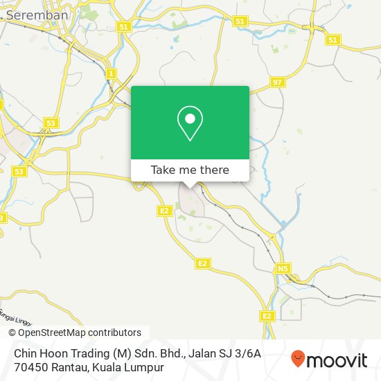 Chin Hoon Trading (M) Sdn. Bhd., Jalan SJ 3 / 6A 70450 Rantau map