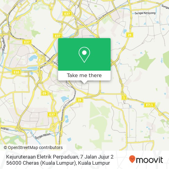 Kejuruteraan Eletrik Perpaduan, 7 Jalan Jujur 2 56000 Cheras (Kuala Lumpur) map