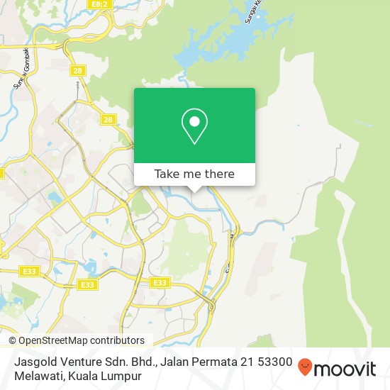 Peta Jasgold Venture Sdn. Bhd., Jalan Permata 21 53300 Melawati