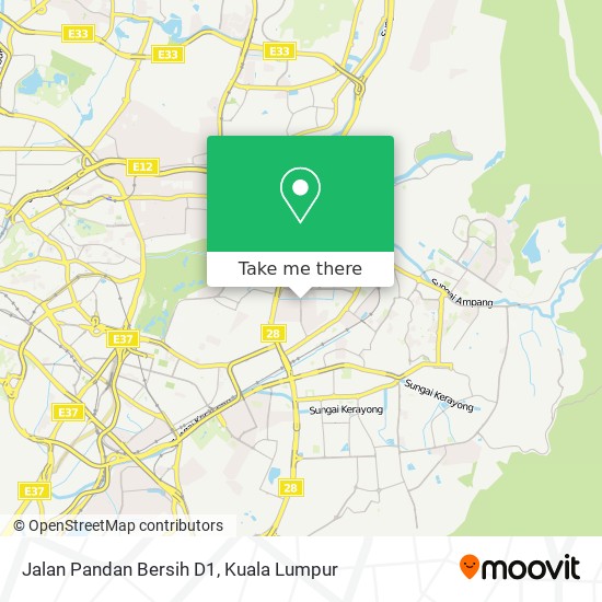 Jalan Pandan Bersih D1 map