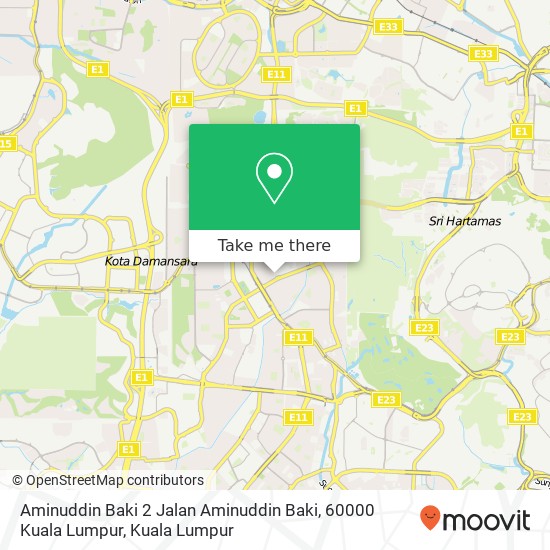Peta Aminuddin Baki 2 Jalan Aminuddin Baki, 60000 Kuala Lumpur