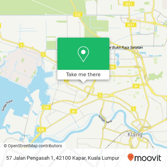 Peta 57 Jalan Pengasah 1, 42100 Kapar