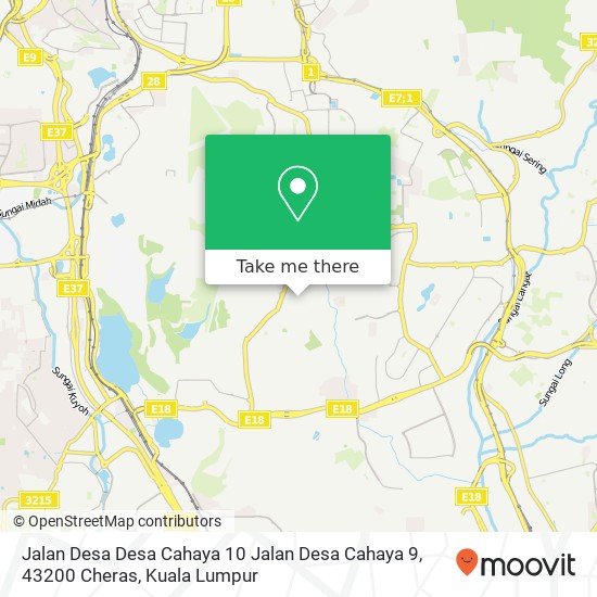 Peta Jalan Desa Desa Cahaya 10 Jalan Desa Cahaya 9, 43200 Cheras