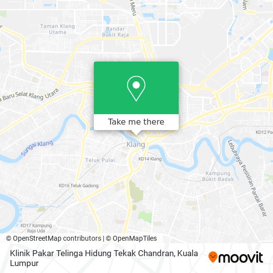 Peta Klinik Pakar Telinga Hidung Tekak Chandran