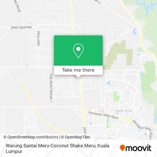 Warung Santai Meru-Coconut Shake Meru map