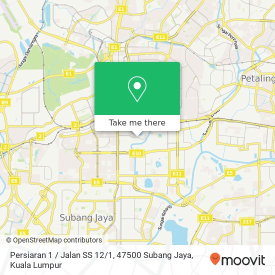 Persiaran 1 / Jalan SS 12 / 1, 47500 Subang Jaya map