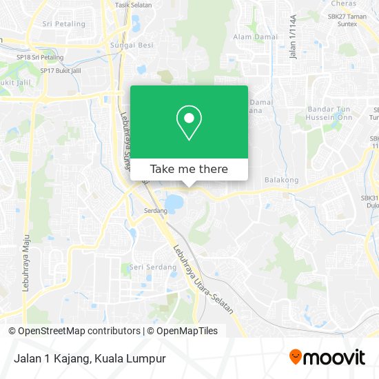 Jalan 1 Kajang map