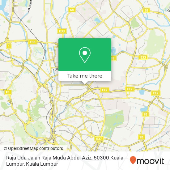 Peta Raja Uda Jalan Raja Muda Abdul Aziz, 50300 Kuala Lumpur