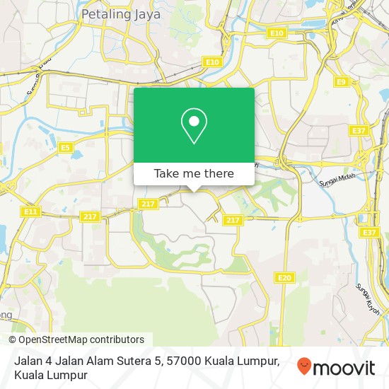 Peta Jalan 4 Jalan Alam Sutera 5, 57000 Kuala Lumpur