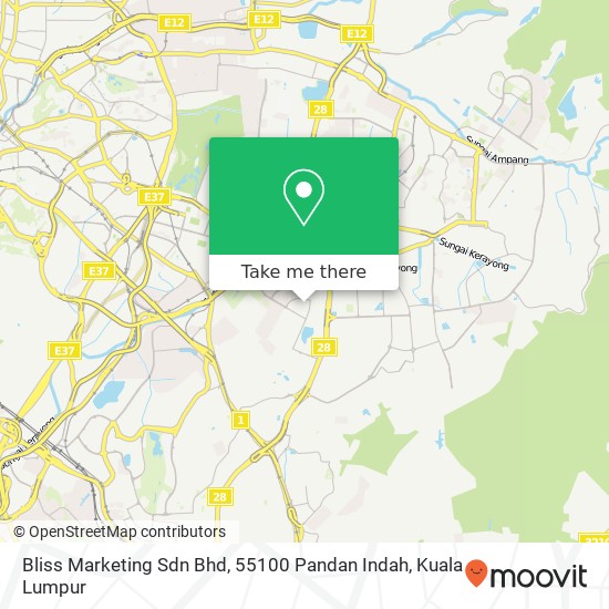 Bliss Marketing Sdn Bhd, 55100 Pandan Indah map