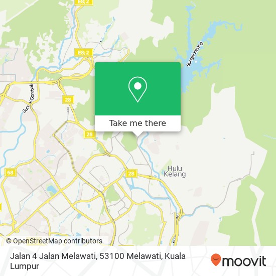 Peta Jalan 4 Jalan Melawati, 53100 Melawati