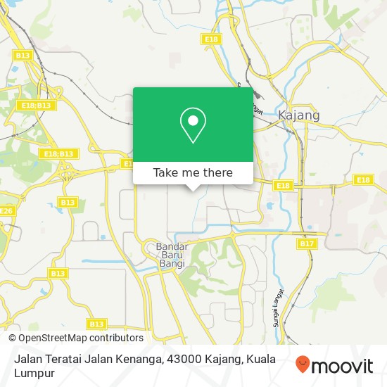 Peta Jalan Teratai Jalan Kenanga, 43000 Kajang