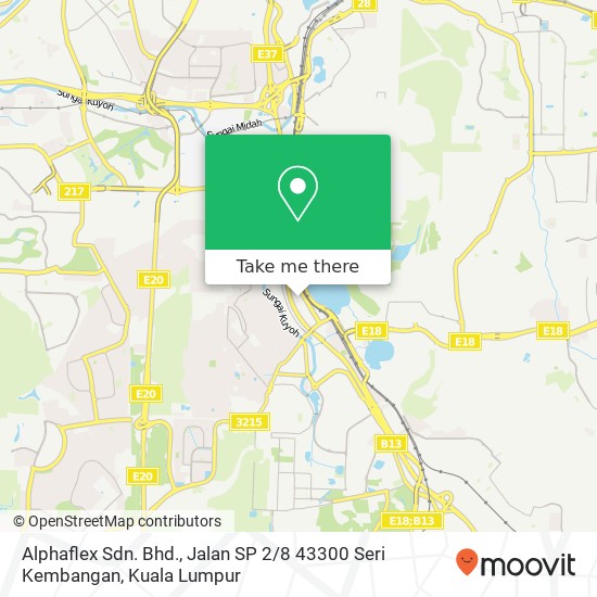 Alphaflex Sdn. Bhd., Jalan SP 2 / 8 43300 Seri Kembangan map