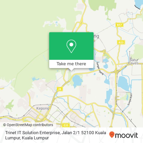 Trinet IT Solution Enterprise, Jalan 2 / 1 52100 Kuala Lumpur map