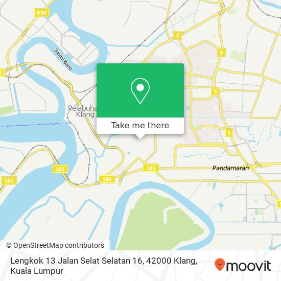 Lengkok 13 Jalan Selat Selatan 16, 42000 Klang map