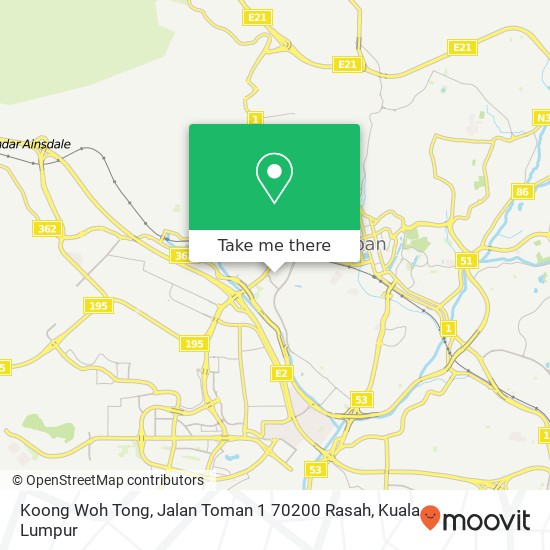 Koong Woh Tong, Jalan Toman 1 70200 Rasah map