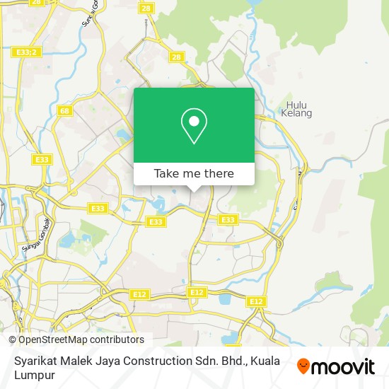 Peta Syarikat Malek Jaya Construction Sdn. Bhd.