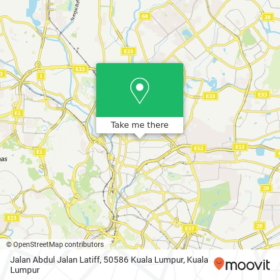 Jalan Abdul Jalan Latiff, 50586 Kuala Lumpur map