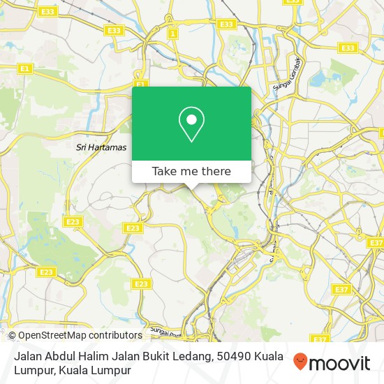 Peta Jalan Abdul Halim Jalan Bukit Ledang, 50490 Kuala Lumpur