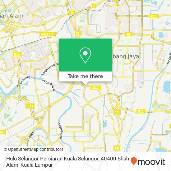 Hulu Selangor Persiaran Kuala Selangor, 40400 Shah Alam map