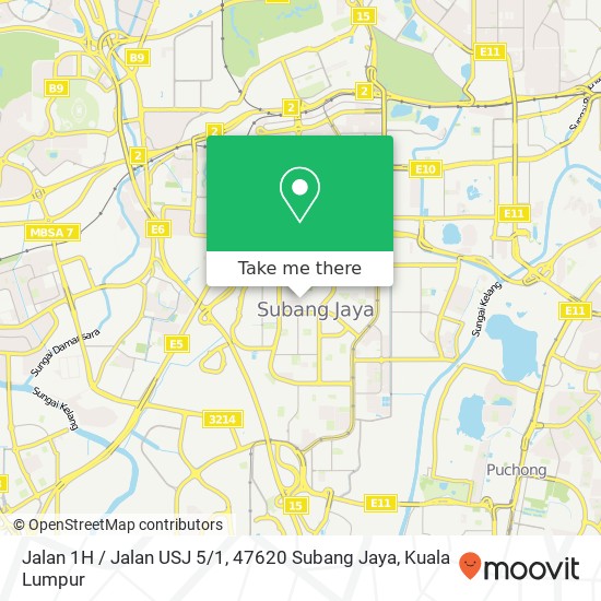 Jalan 1H / Jalan USJ 5 / 1, 47620 Subang Jaya map