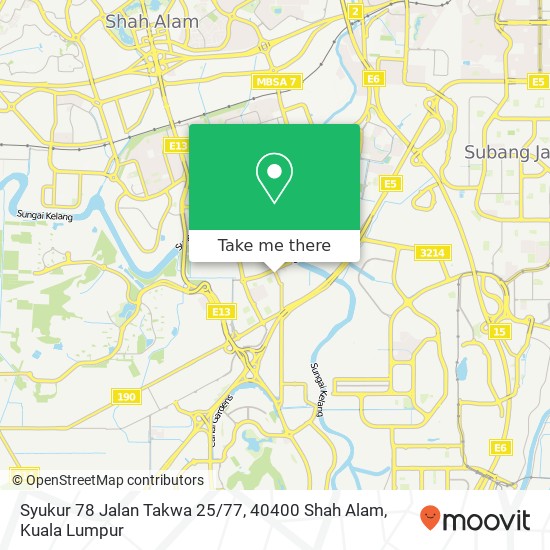 Peta Syukur 78 Jalan Takwa 25 / 77, 40400 Shah Alam