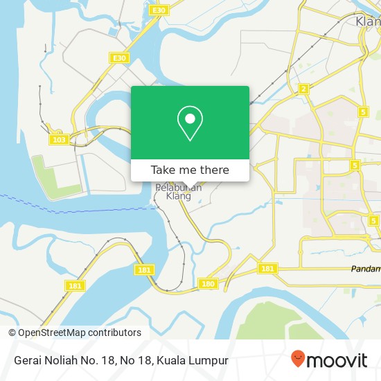 Gerai Noliah No. 18, No 18 map