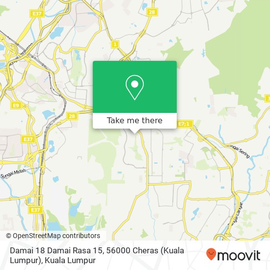 Damai 18 Damai Rasa 15, 56000 Cheras (Kuala Lumpur) map