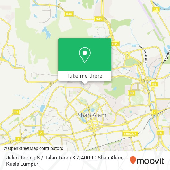 Peta Jalan Tebing 8 / Jalan Teres 8 /, 40000 Shah Alam