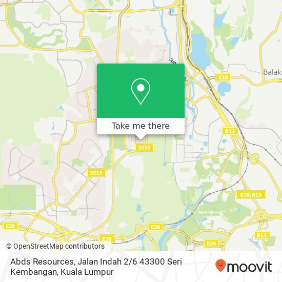 Peta Abds Resources, Jalan Indah 2 / 6 43300 Seri Kembangan