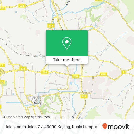 Peta Jalan Indah Jalan 7 /, 43000 Kajang