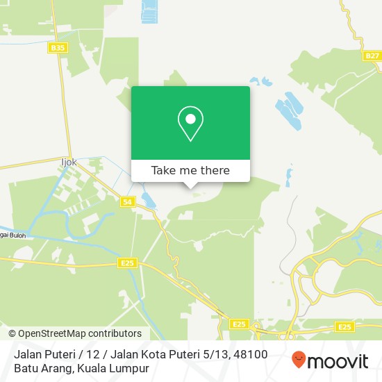 Peta Jalan Puteri / 12 / Jalan Kota Puteri 5 / 13, 48100 Batu Arang