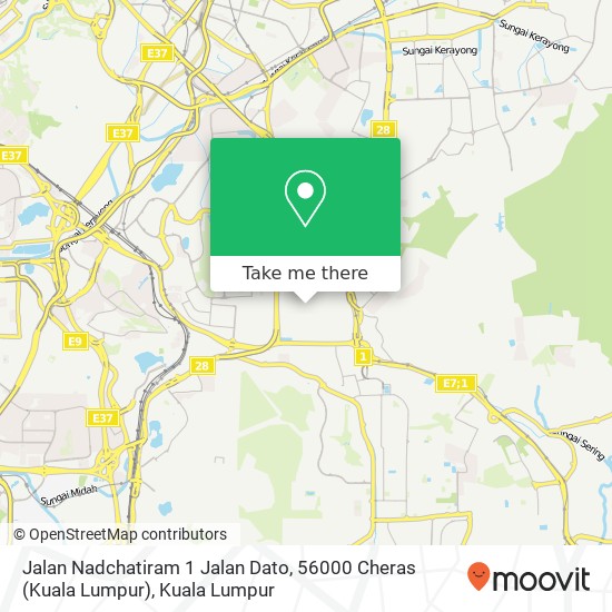 Jalan Nadchatiram 1 Jalan Dato, 56000 Cheras (Kuala Lumpur) map