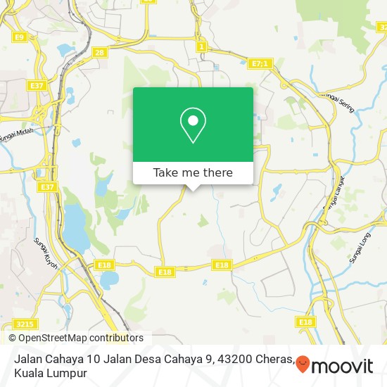 Peta Jalan Cahaya 10 Jalan Desa Cahaya 9, 43200 Cheras