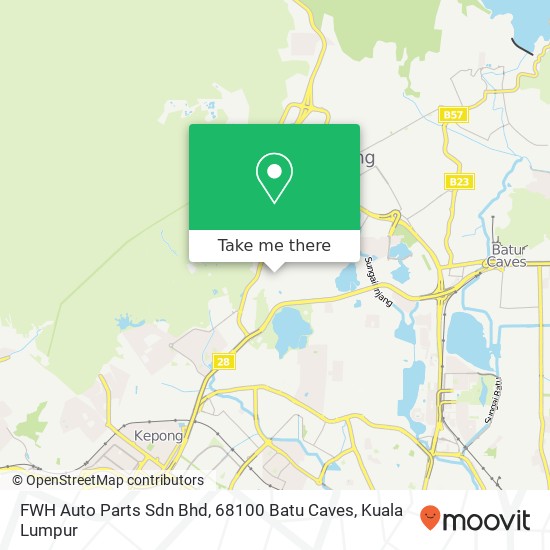 Peta FWH Auto Parts Sdn Bhd, 68100 Batu Caves