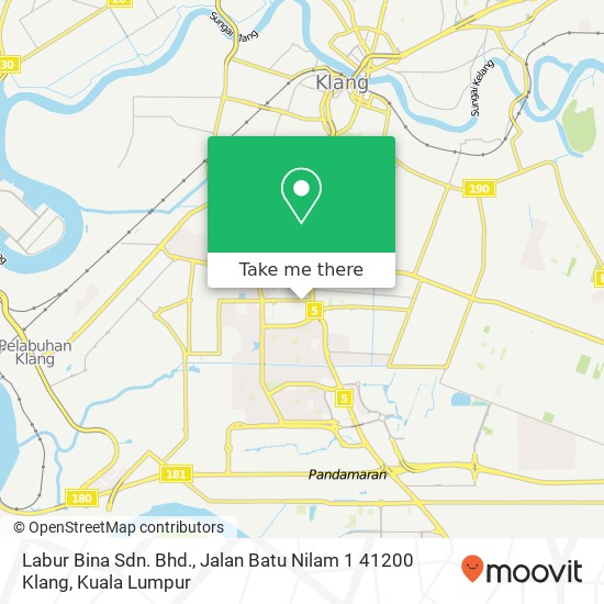 Labur Bina Sdn. Bhd., Jalan Batu Nilam 1 41200 Klang map