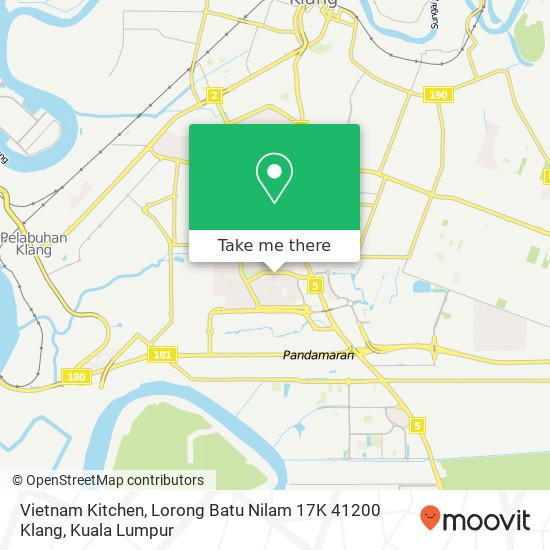 Peta Vietnam Kitchen, Lorong Batu Nilam 17K 41200 Klang
