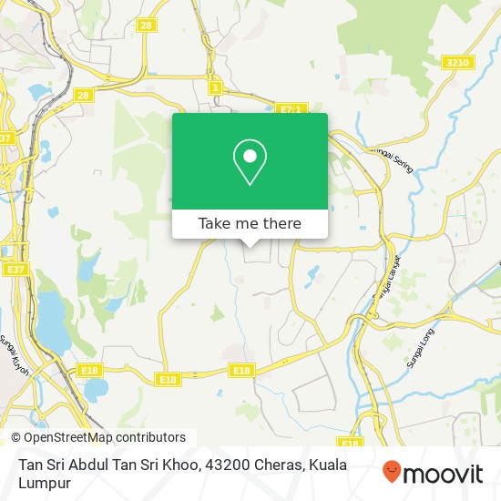 Peta Tan Sri Abdul Tan Sri Khoo, 43200 Cheras