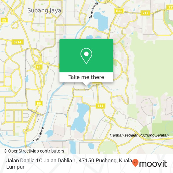 Peta Jalan Dahlia 1C Jalan Dahlia 1, 47150 Puchong