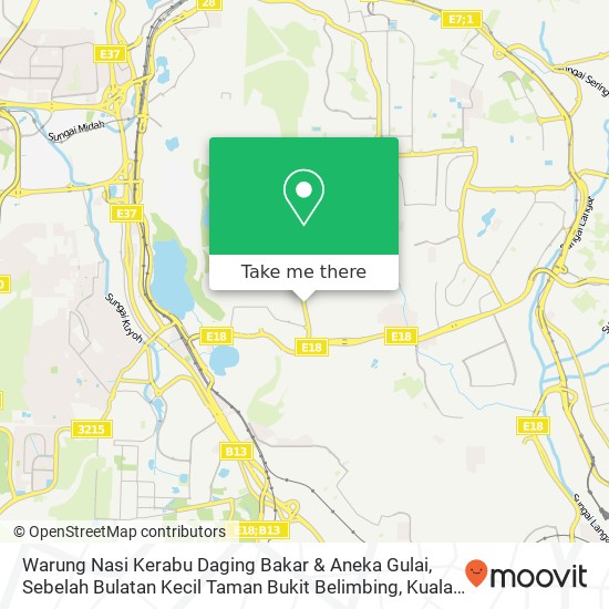 Peta Warung Nasi Kerabu Daging Bakar & Aneka Gulai, Sebelah Bulatan Kecil Taman Bukit Belimbing