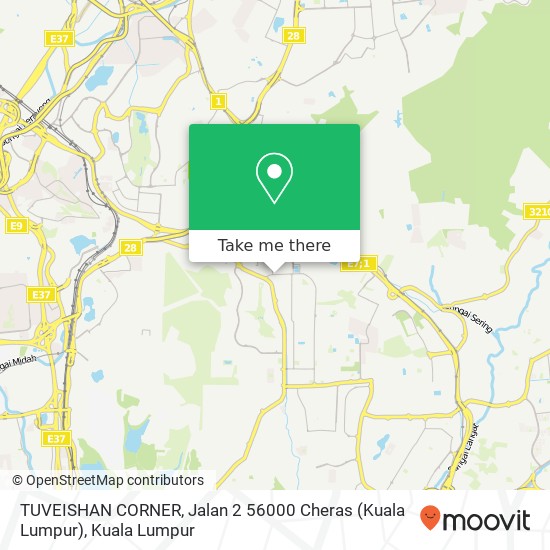 Peta TUVEISHAN CORNER, Jalan 2 56000 Cheras (Kuala Lumpur)