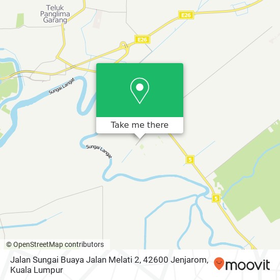 Peta Jalan Sungai Buaya Jalan Melati 2, 42600 Jenjarom