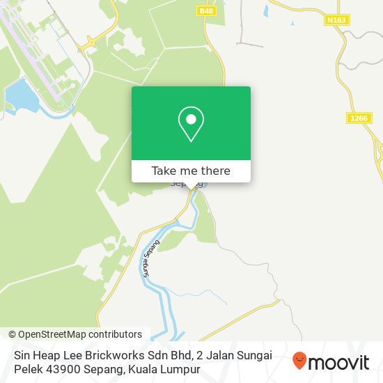 Peta Sin Heap Lee Brickworks Sdn Bhd, 2 Jalan Sungai Pelek 43900 Sepang