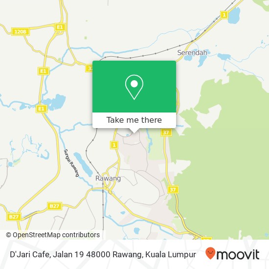 Peta D'Jari Cafe, Jalan 19 48000 Rawang