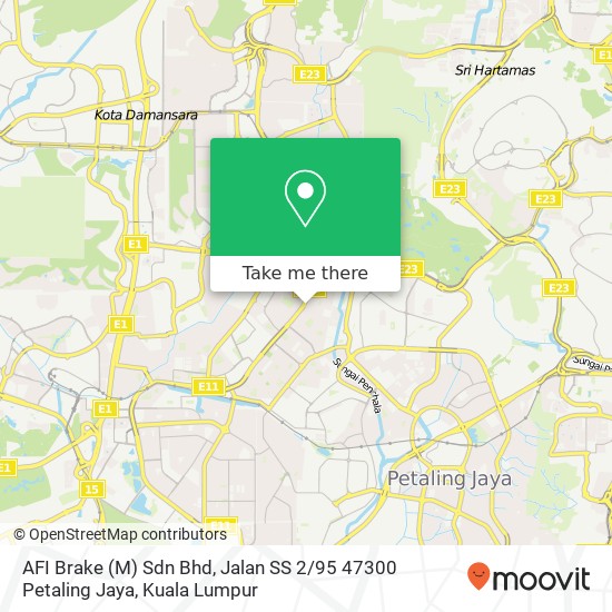AFI Brake (M) Sdn Bhd, Jalan SS 2 / 95 47300 Petaling Jaya map
