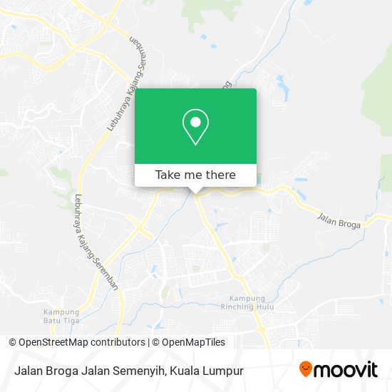 Jalan Broga Jalan Semenyih map