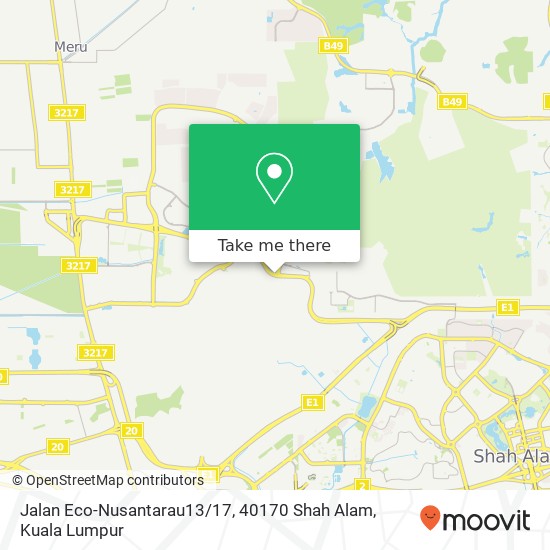 Jalan Eco-Nusantarau13 / 17, 40170 Shah Alam map